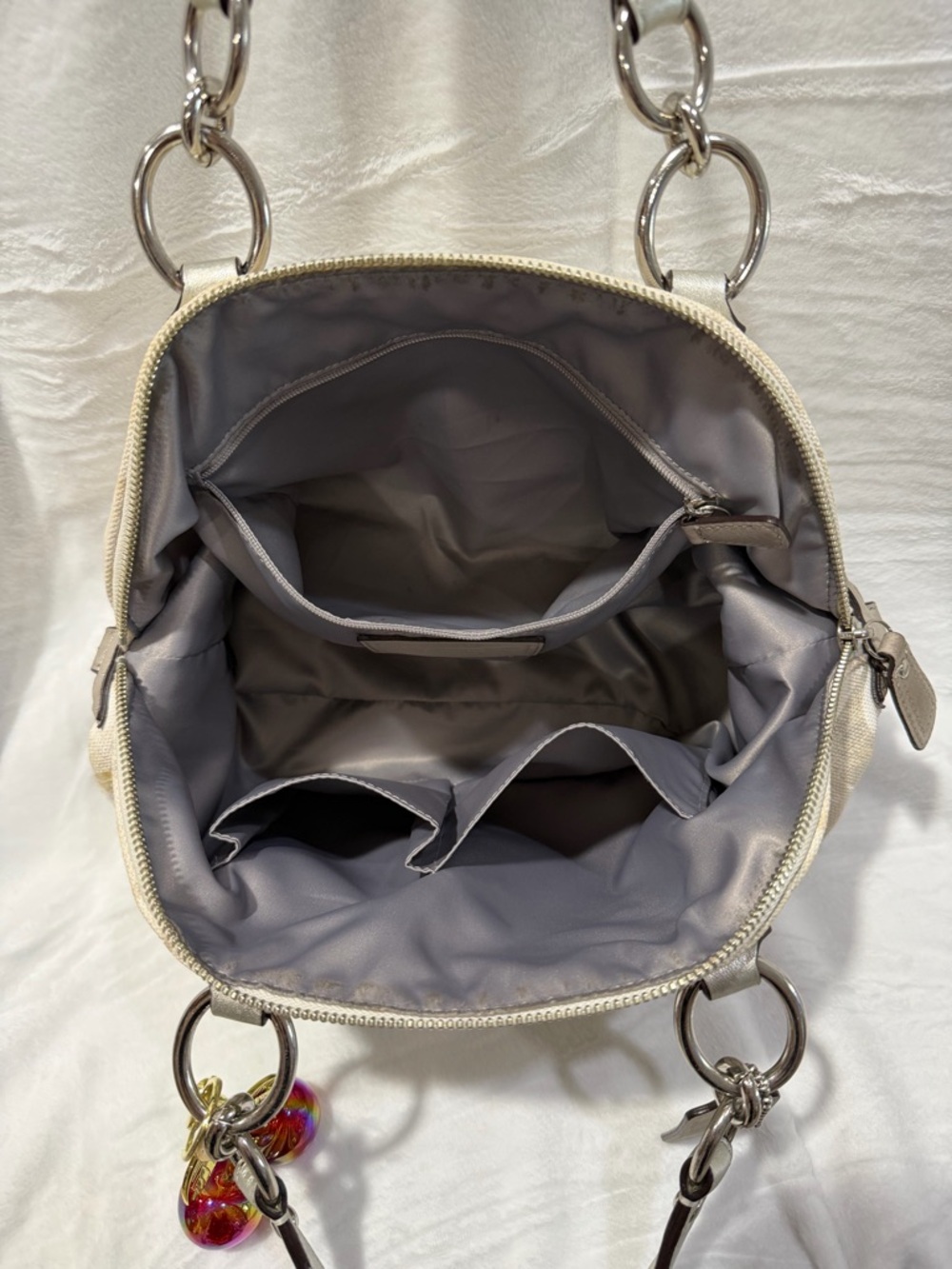 Coach Kristin Signature Dome Sequin Satchel Shoulder Bag #19338 - Picture 6 of 10
